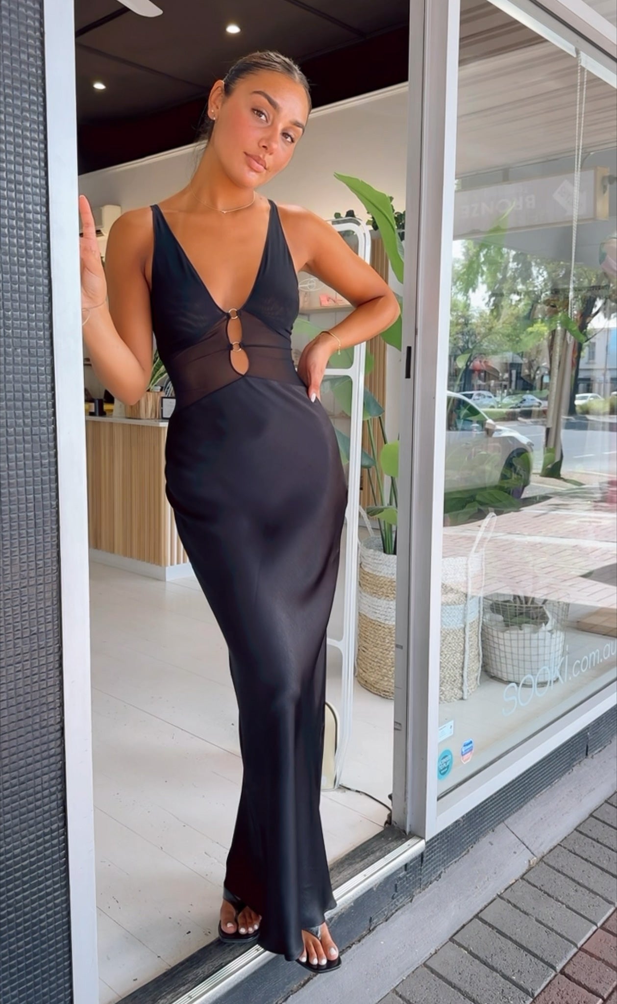 Bec & Bridge Hacie Maxi Dress Black Size 10