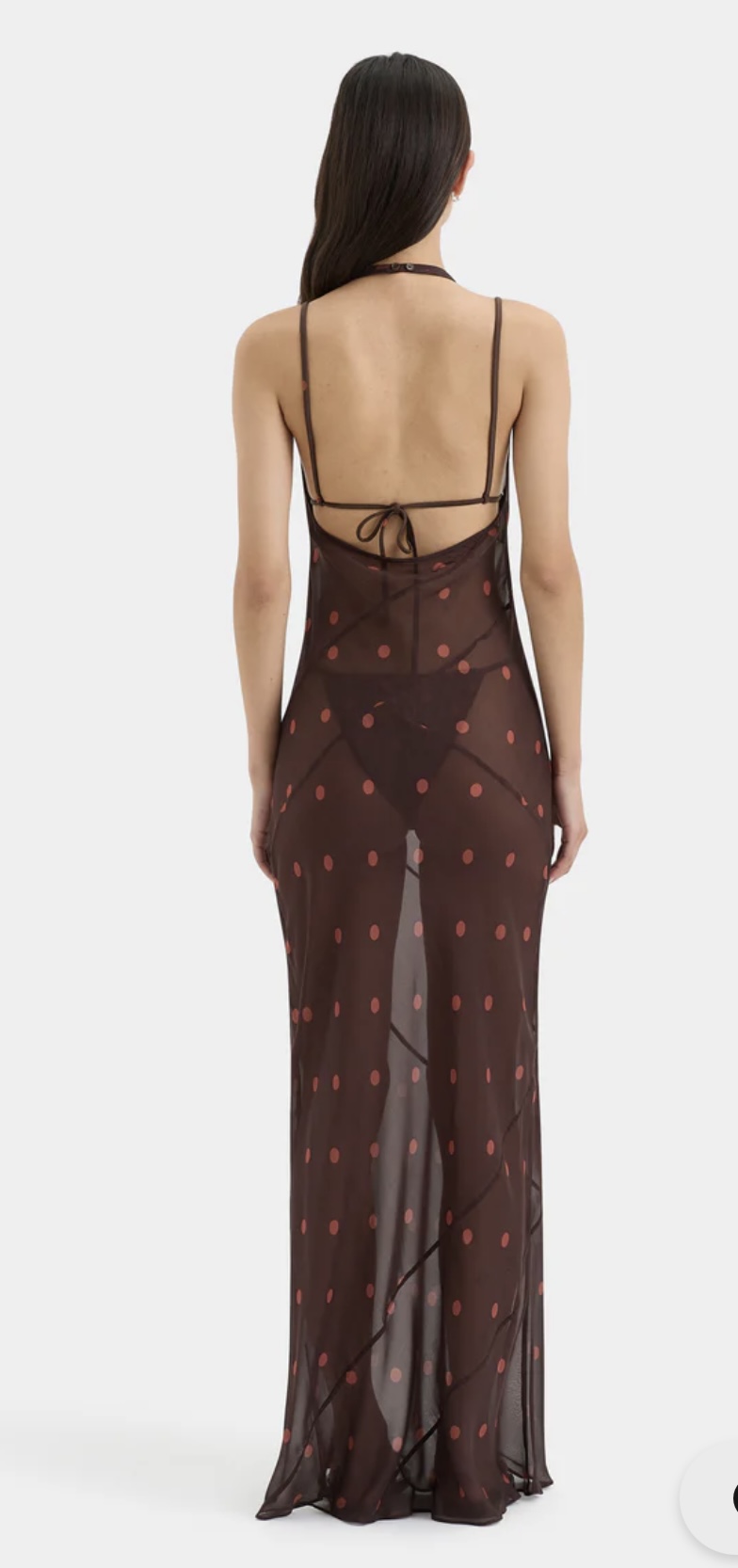 SIR Toni Halter Dress Chocolate Size 2