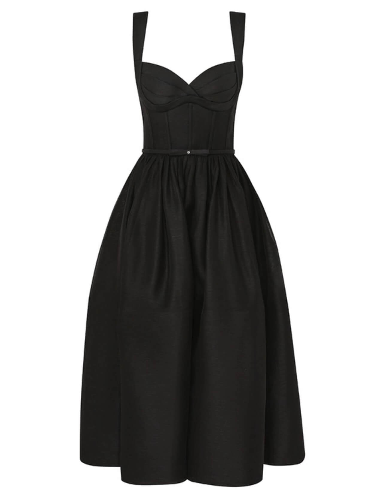 Zimmermann Crush Picnic Midi Dress Black Size 0 & 1