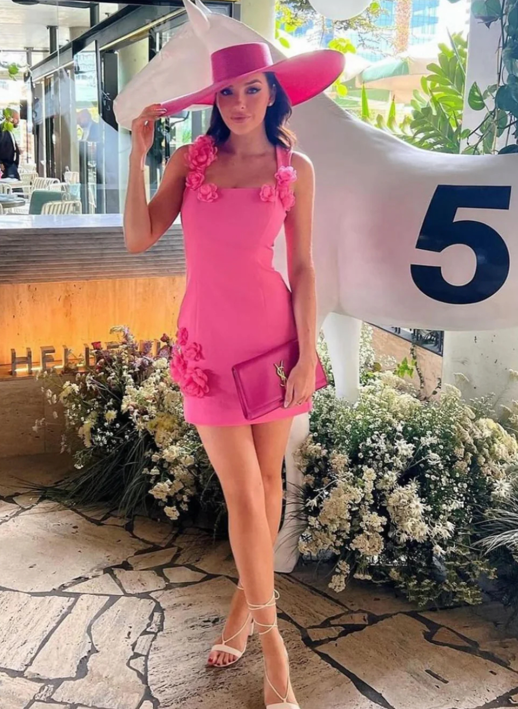 elliatt trompe dress in pink ELLIATT Trompe 3D Appliqu Rose Floral Mini Dress Pink Small NWT