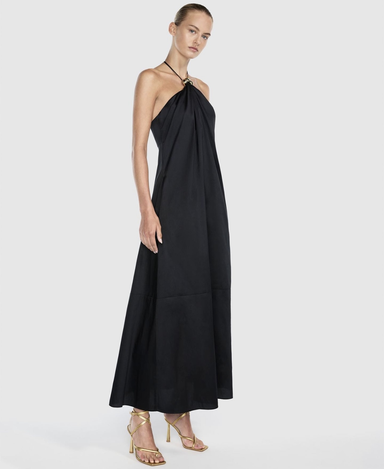 Manning Cartell Heart Lines Trapeze Maxi Dress Black Size 8