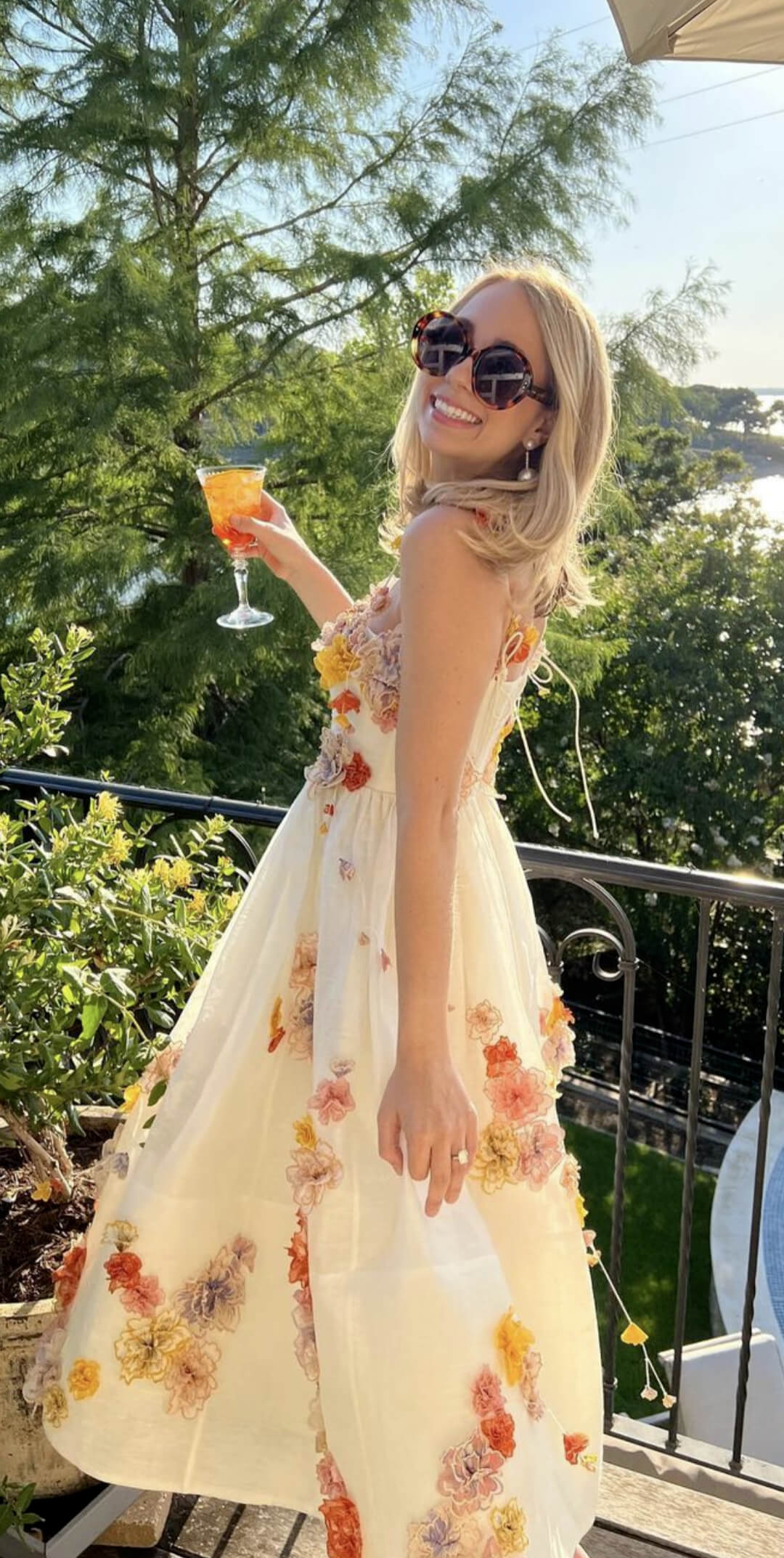 knee length dresses for ladies Zimmermann Postcard Lantern Mini Dress Spliced Tonal Floral Sptnfl main image 0