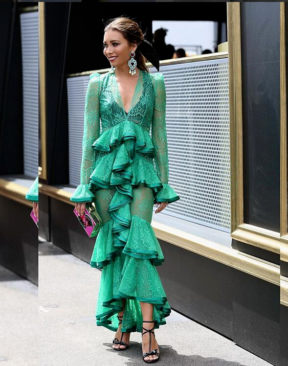 Nicola Finetti Maia Dress Green Size 8 & 10