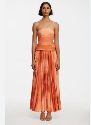 acler clarke dress orange INTERMIX Acler Clarke Draped Crepe Mini Dress