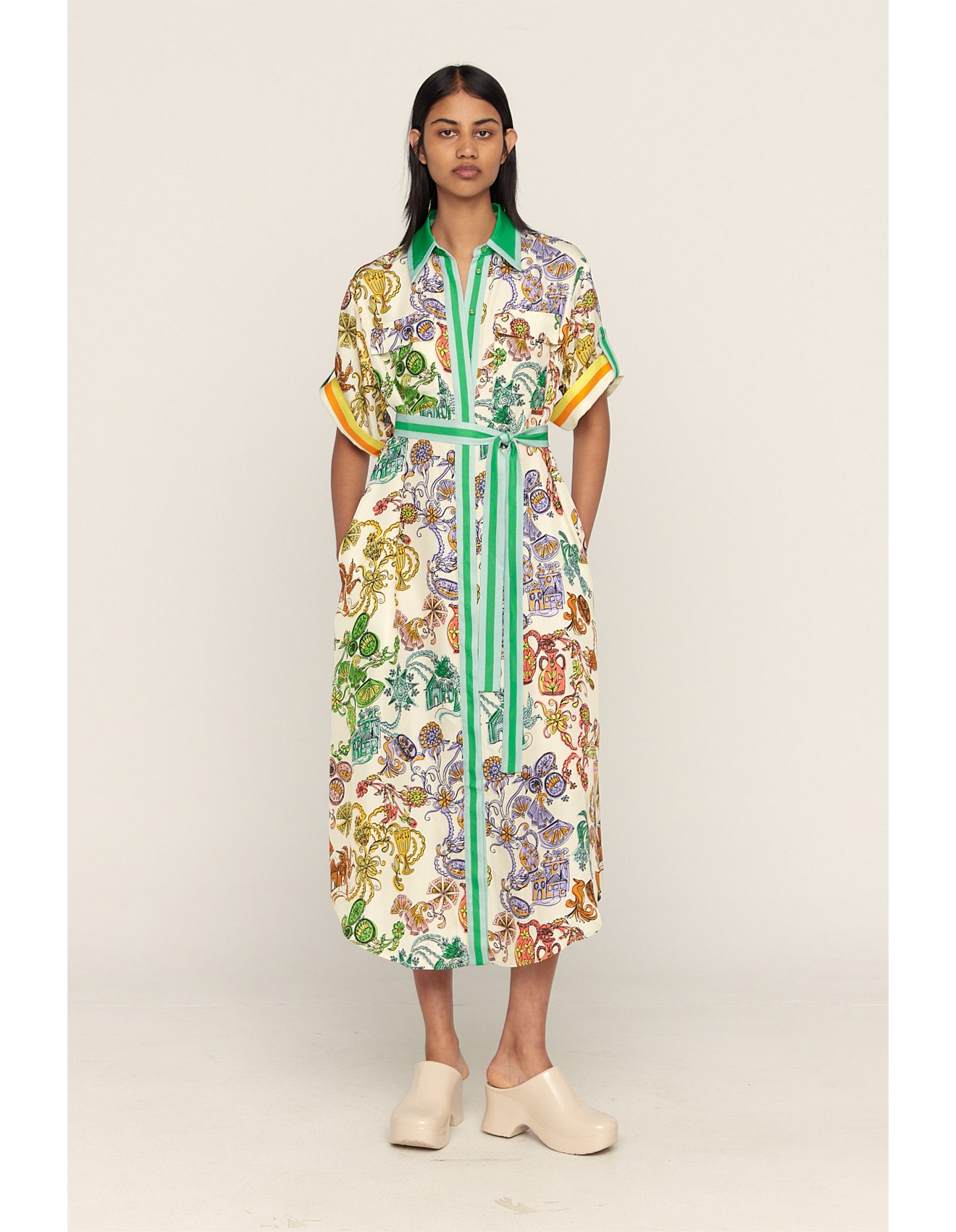 Alemais Fiesta Shirtdress [Exclusive] Green Size 8