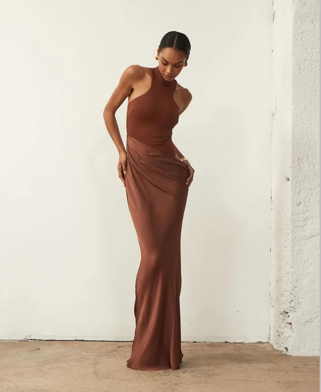 camila coelho brown dress Camila Coelho Estrella Maxi Dress main image 0