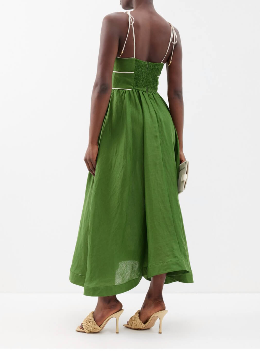 zimmermann alight picnic dress green Zimmermann Alight Picnic Midi Dress In Green - 55% Off